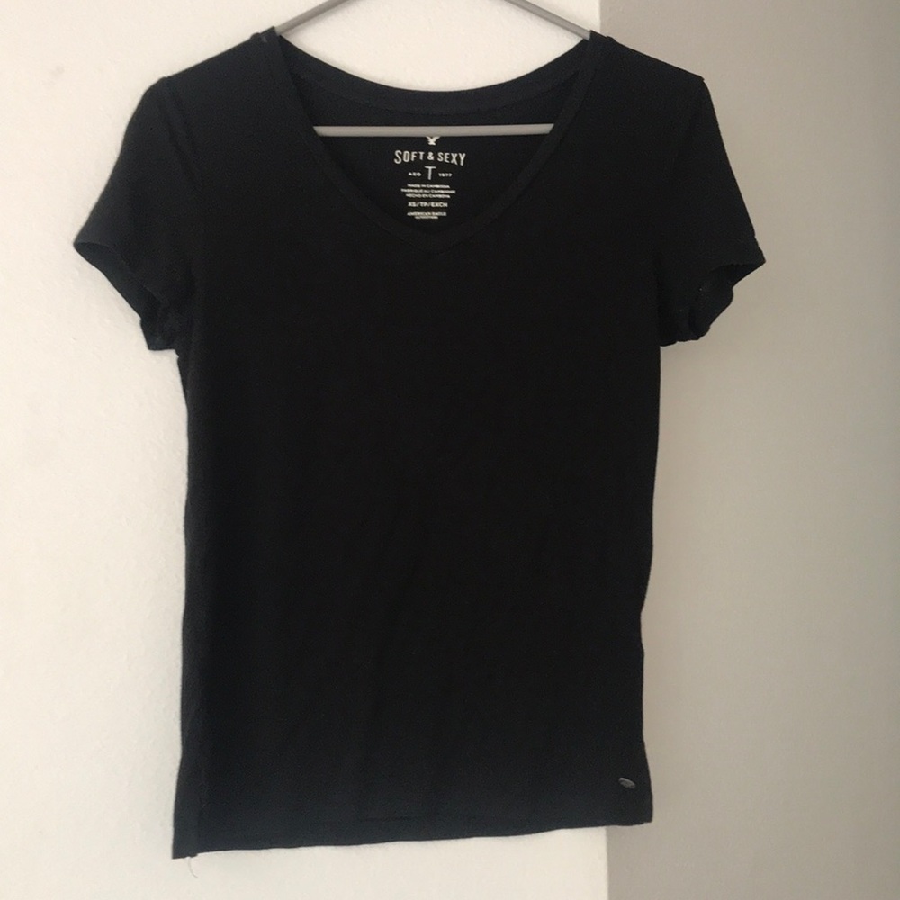 American Eagle Plain Black T shirt